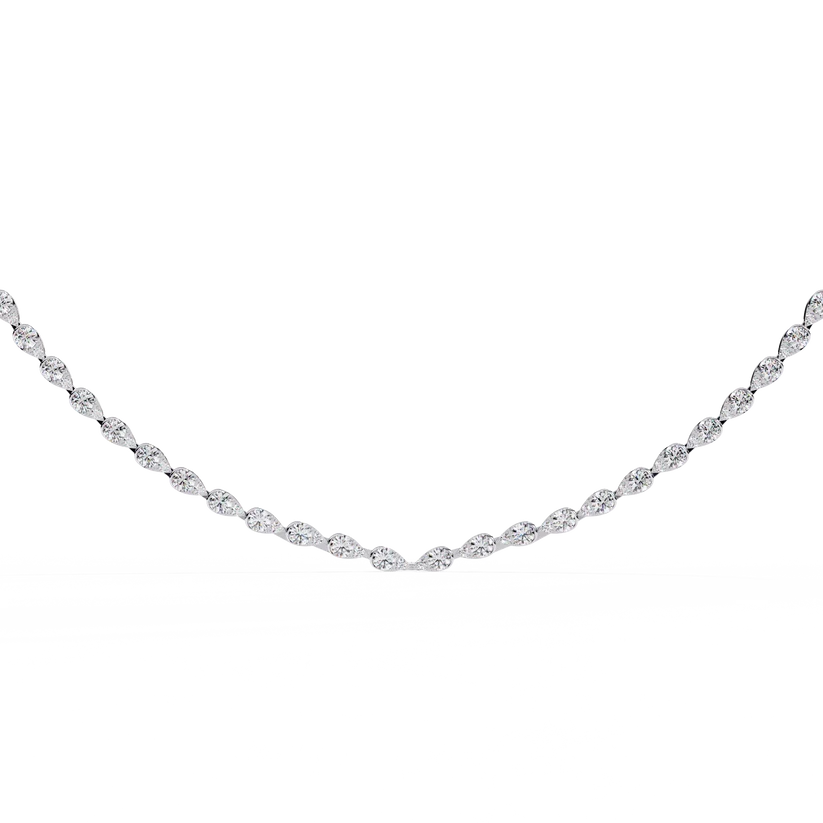 Celestial Graduated Diamond Station Necklace