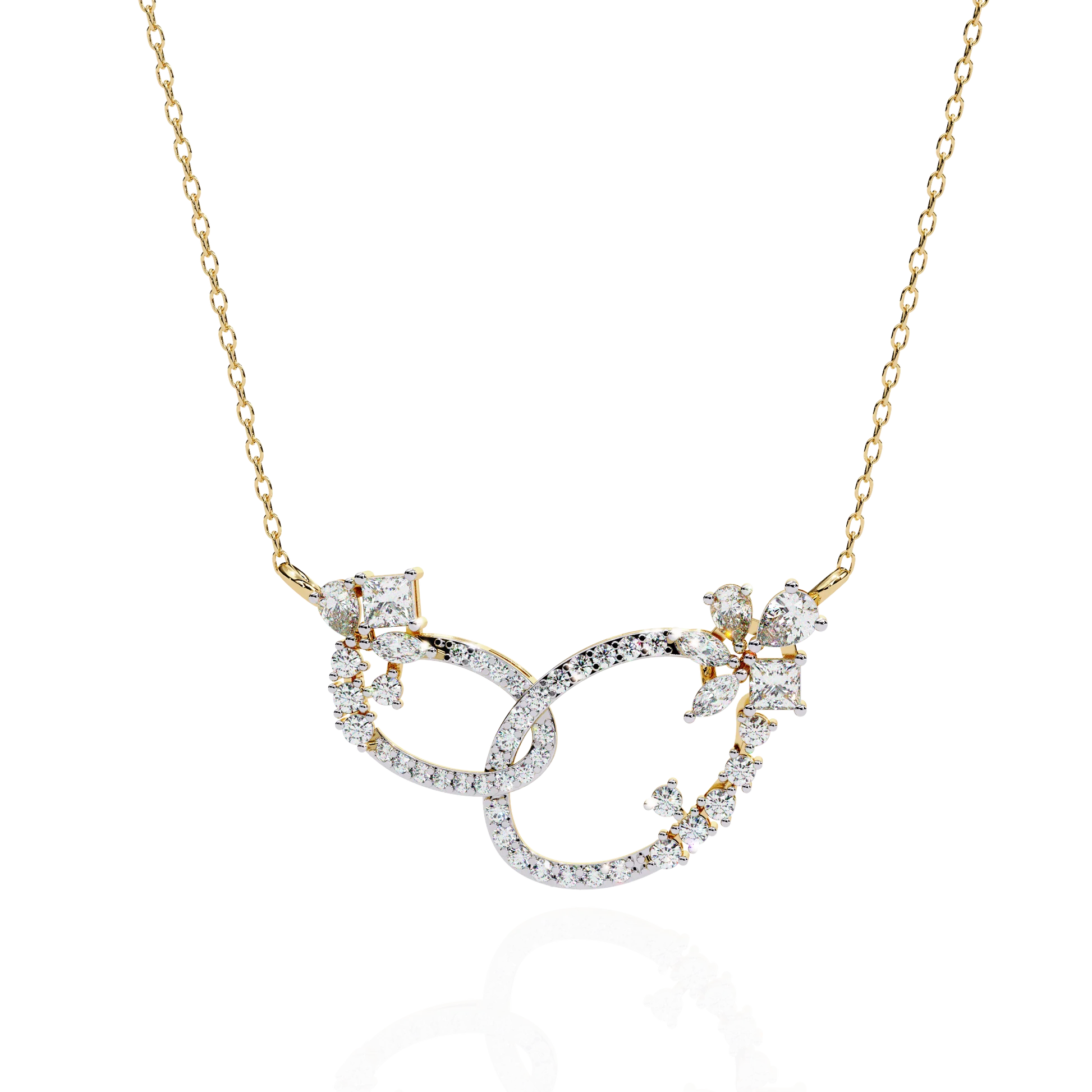 Celestia Interlocking Crystal Infinity Necklace