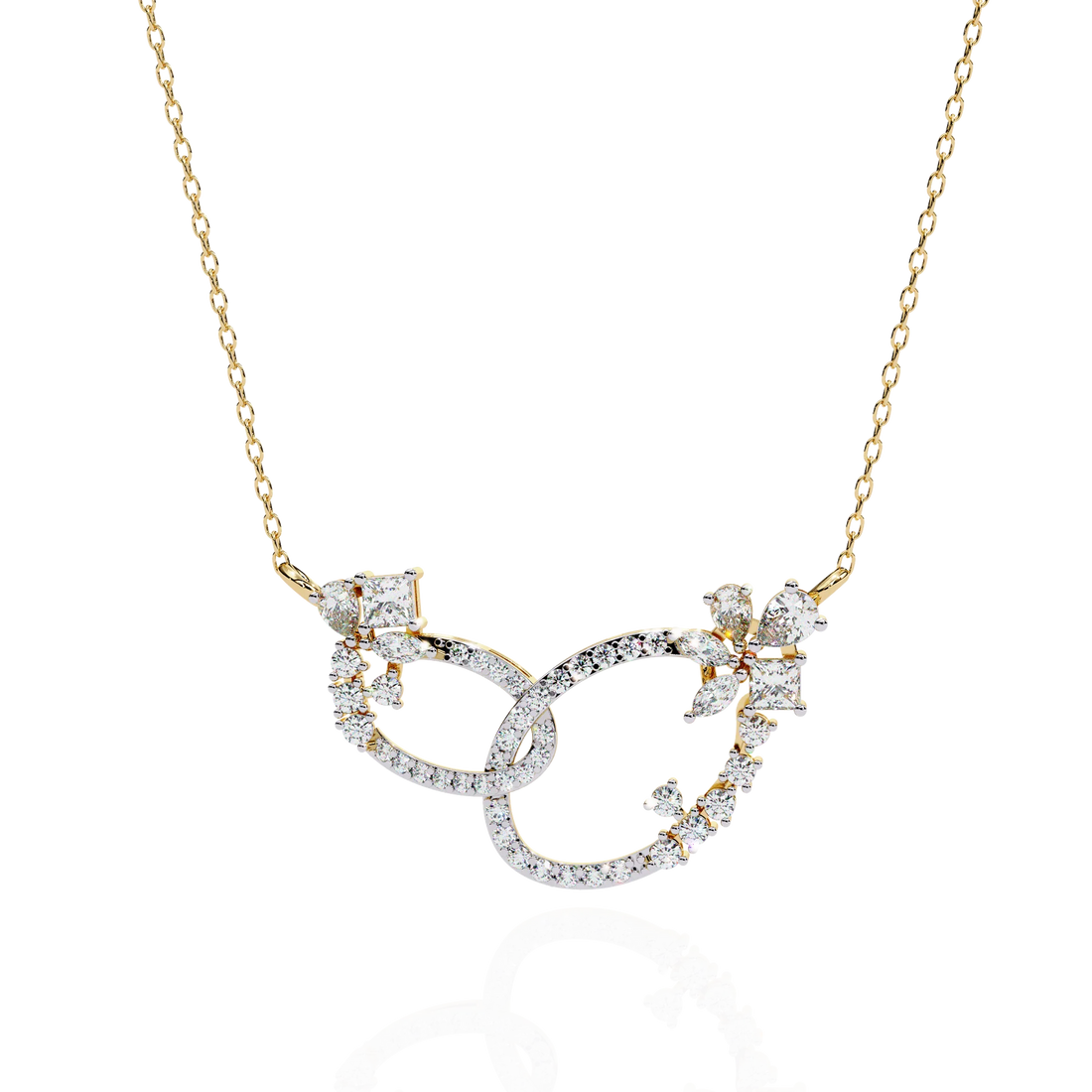 Celestia Interlocking Crystal Infinity Necklace