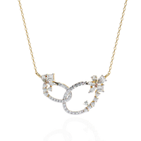 Celestia Interlocking Crystal Infinity Necklace