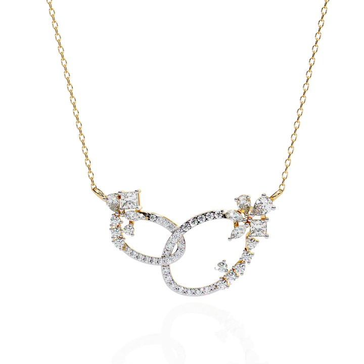 Celestia Interlocking Crystal Infinity Necklace