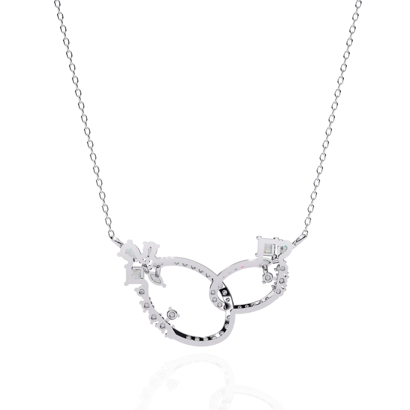 Celestia Interlocking Crystal Infinity Necklace
