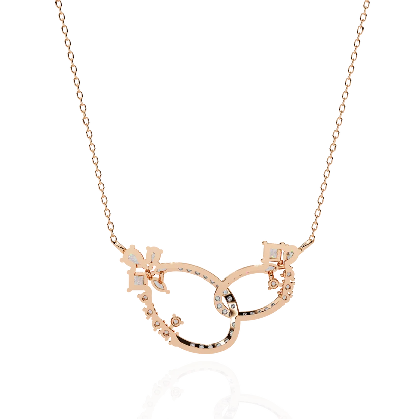 Celestia Interlocking Crystal Infinity Necklace
