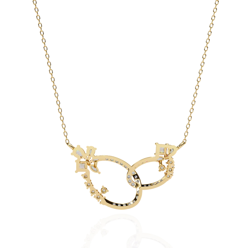 Celestia Interlocking Crystal Infinity Necklace