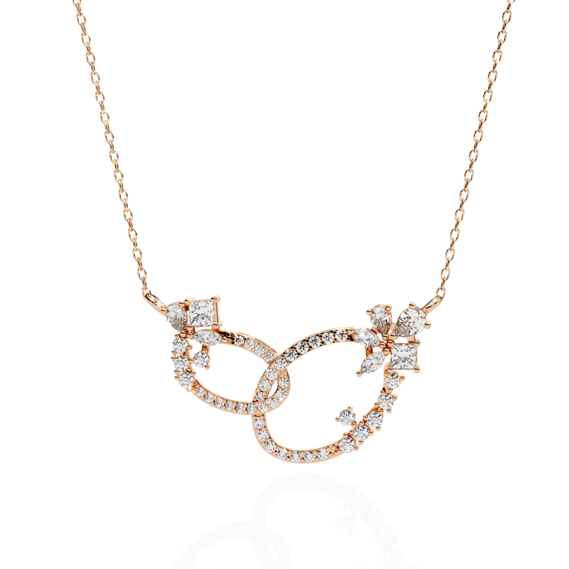 Celestia Interlocking Crystal Infinity Necklace