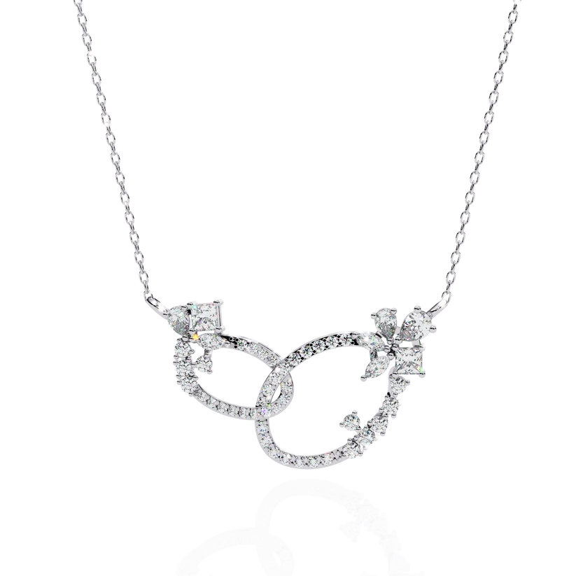 Celestia Interlocking Crystal Infinity Necklace