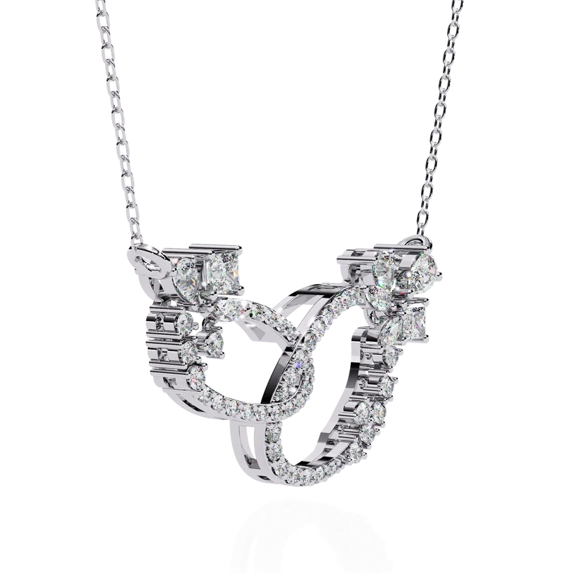 Celestia Interlocking Crystal Infinity Necklace