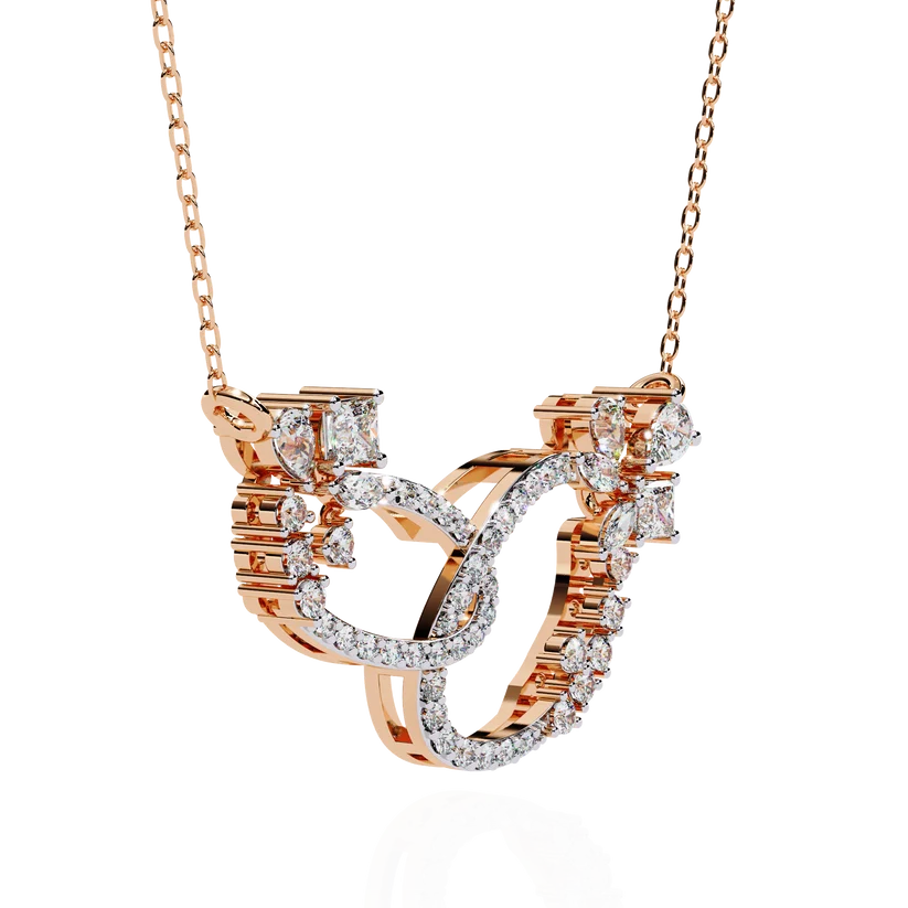 Celestia Interlocking Crystal Infinity Necklace