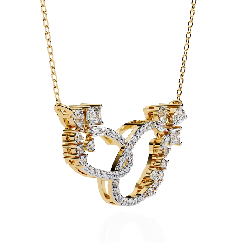 Celestia Interlocking Crystal Infinity Necklace