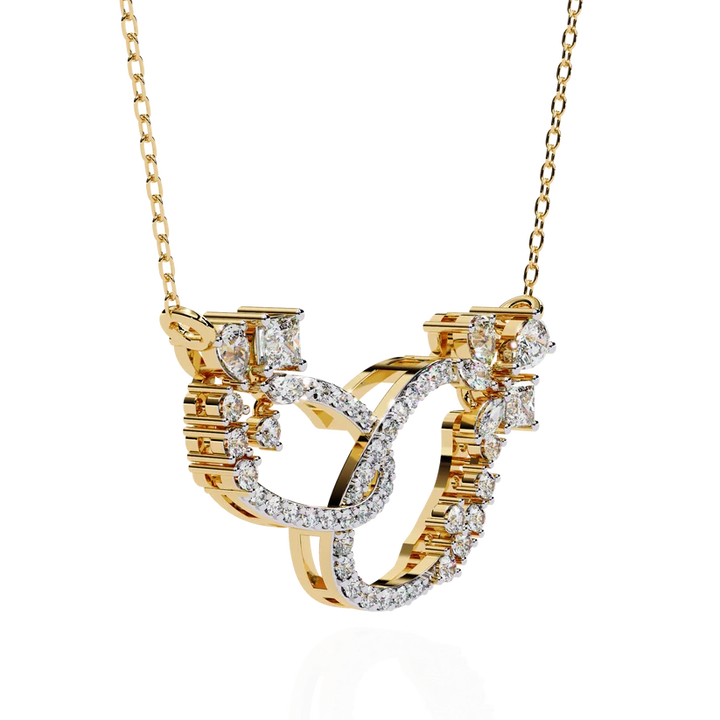 Celestia Interlocking Crystal Infinity Necklace