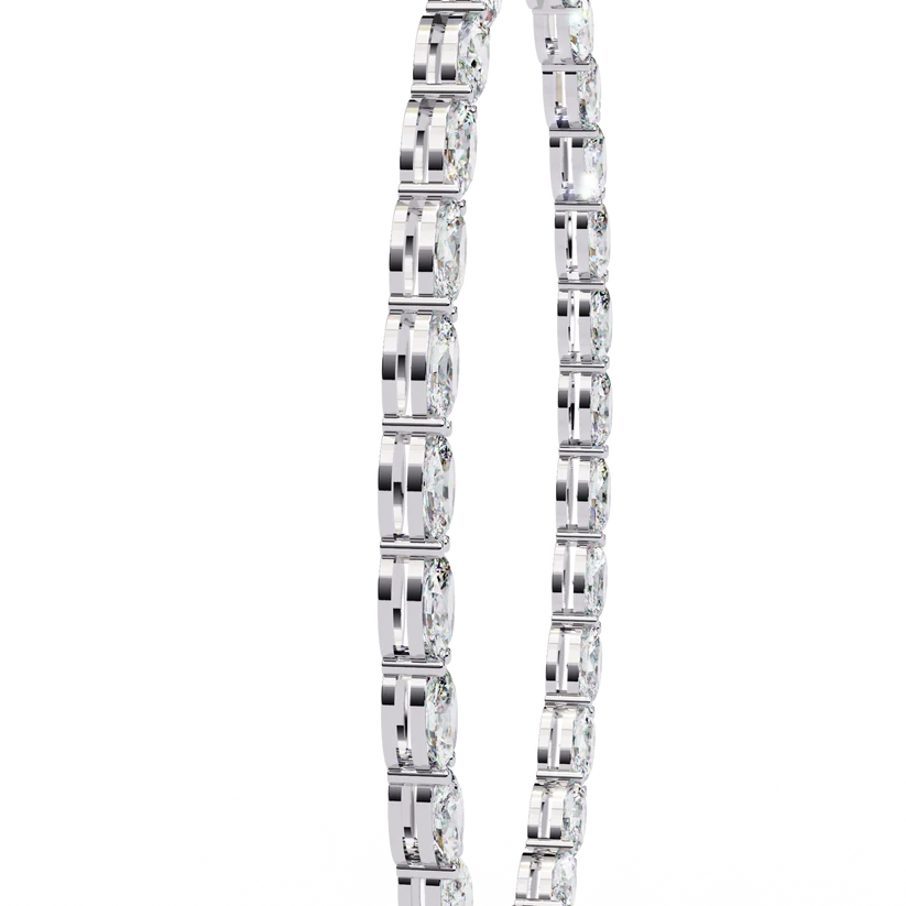 Eternal Oval Diamond Riviera Necklace