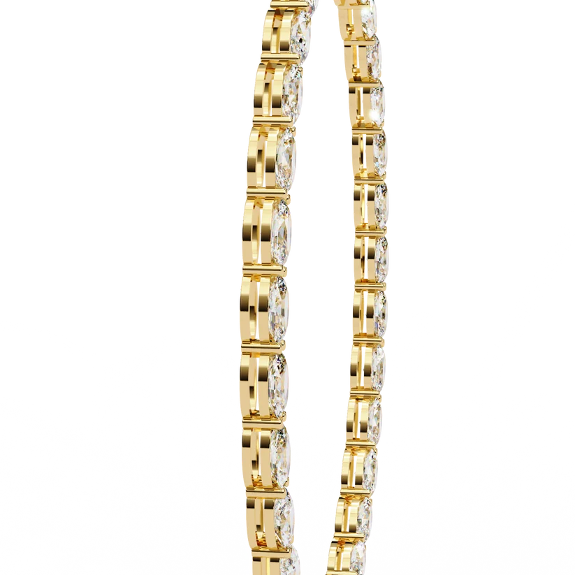 Eternal Oval Diamond Riviera Necklace