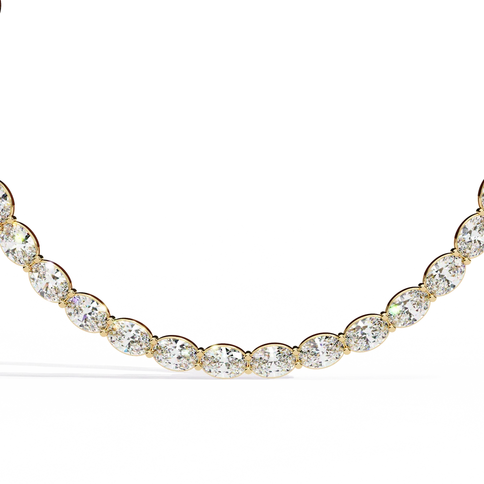 Eternal Oval Diamond Riviera Necklace