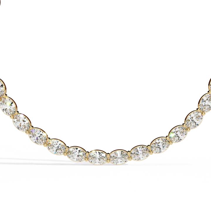 Eternal Oval Diamond Riviera Necklace