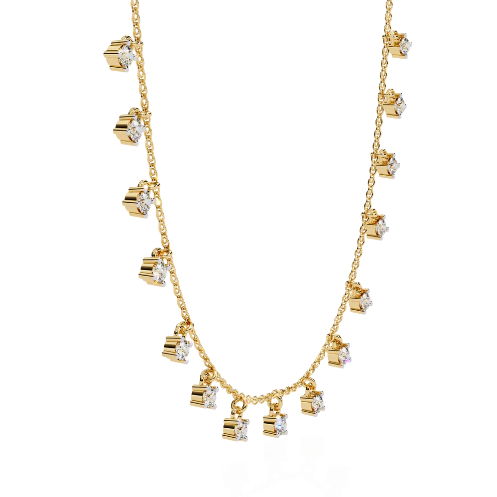 Celestial Diamond Drop-Link Necklace
