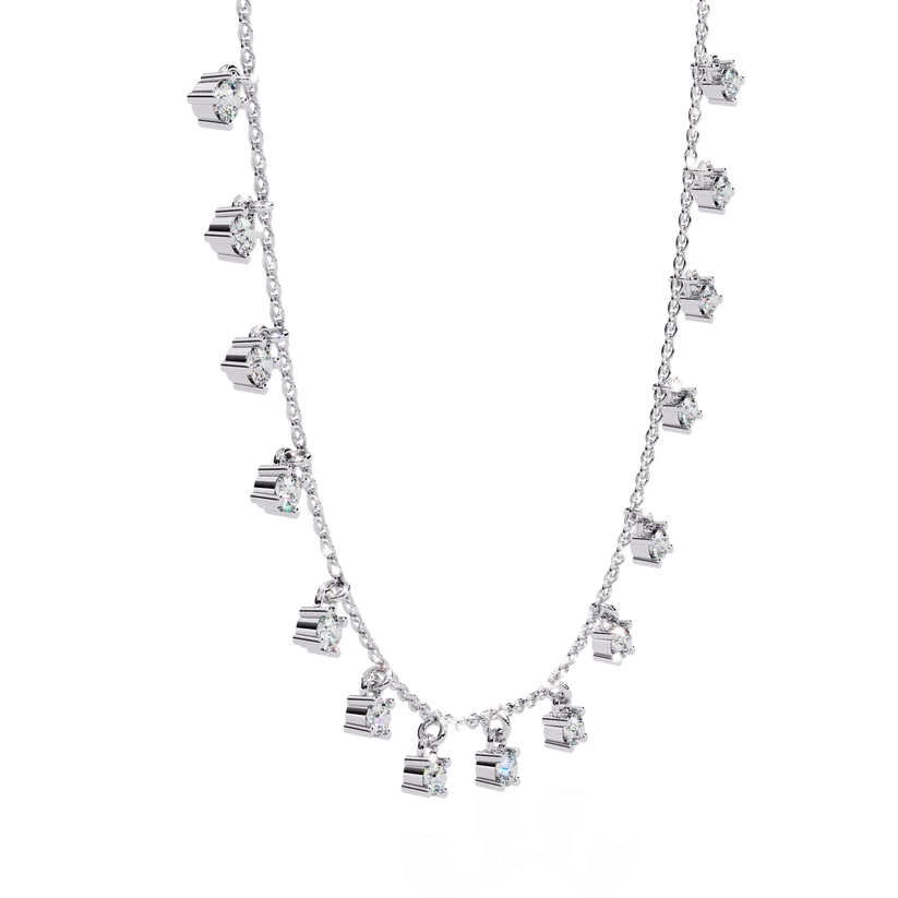 Celestial Diamond Drop-Link Necklace