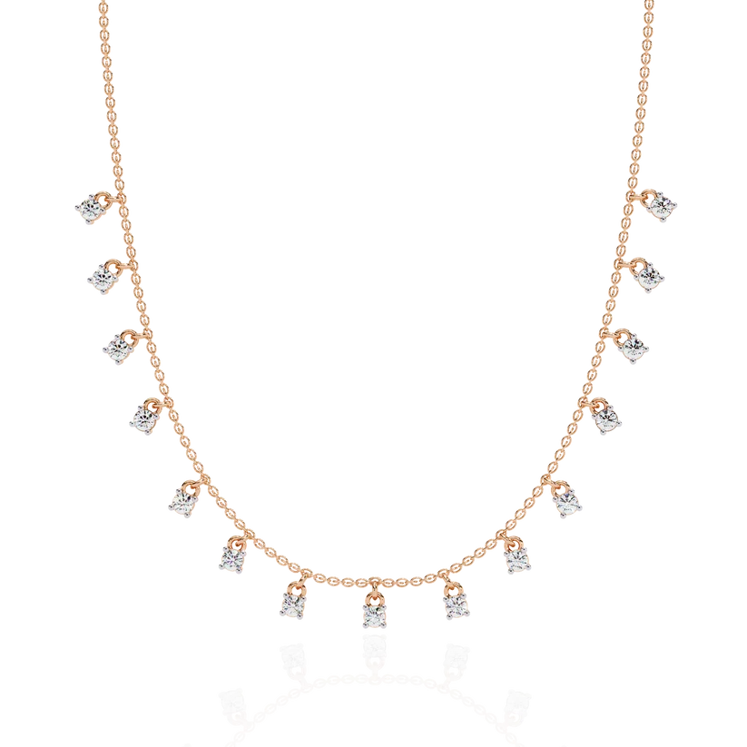 Celestial Diamond Drop-Link Necklace