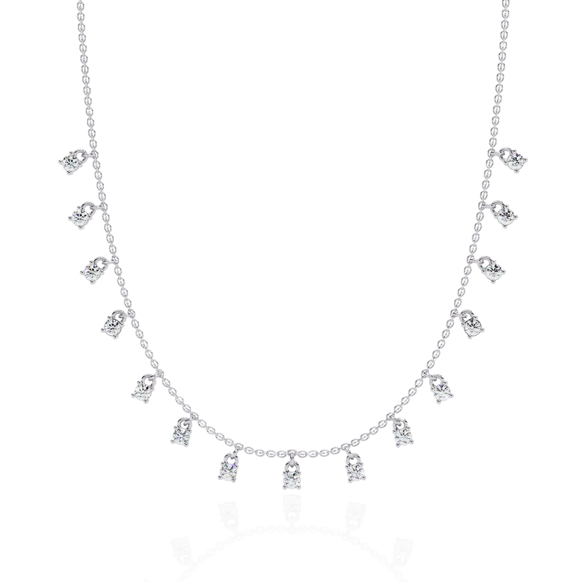 Celestial Diamond Drop-Link Necklace