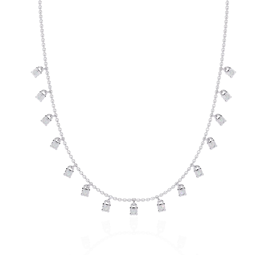 Celestial Diamond Drop-Link Necklace
