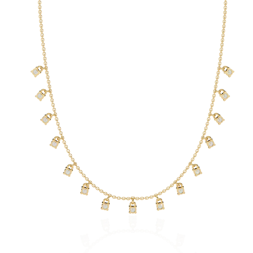 Celestial Diamond Drop-Link Necklace