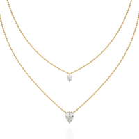 Eternal Two-Tone Pear Diamond Layered Necklace