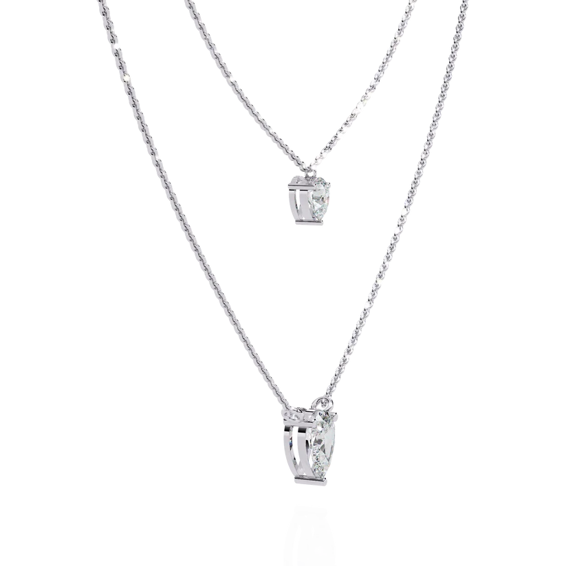 Eternal Two-Tone Pear Diamond Layered Necklace