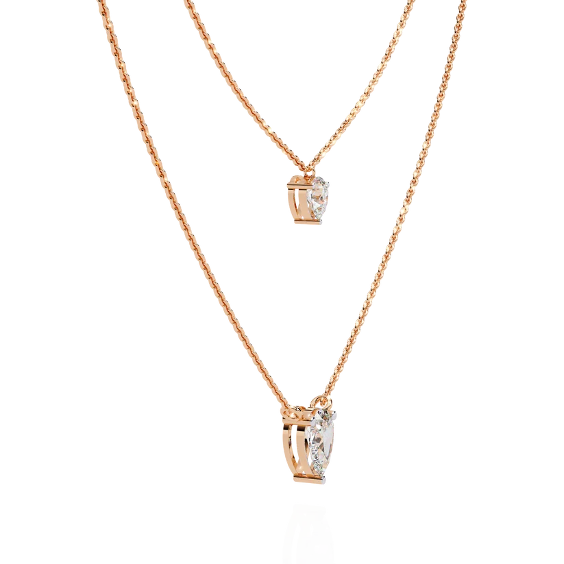 Eternal Two-Tone Pear Diamond Layered Necklace