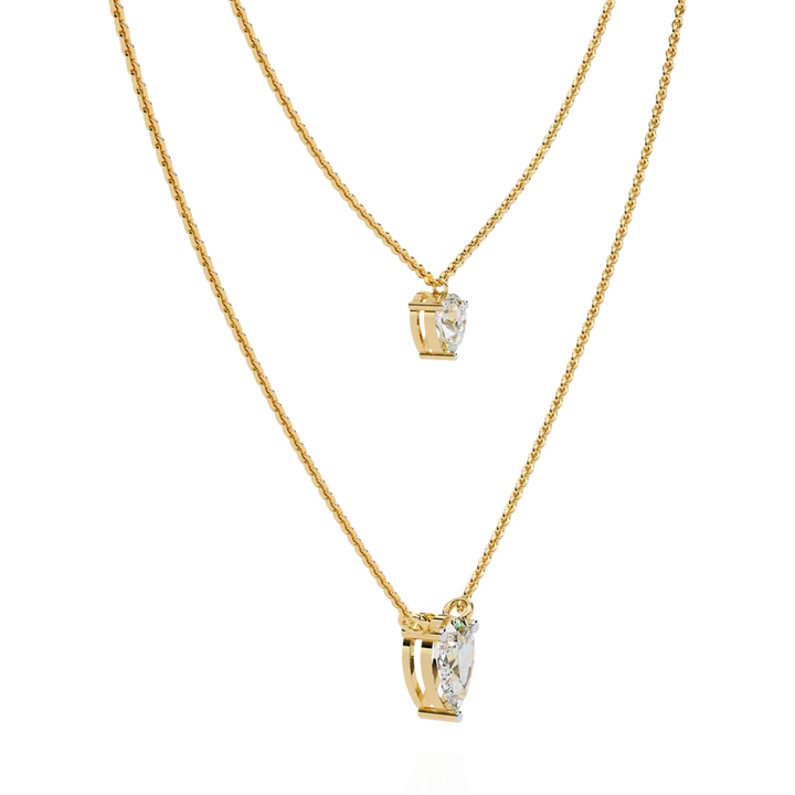 Eternal Two-Tone Pear Diamond Layered Necklace