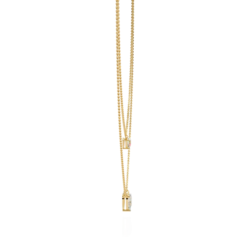 Eternal Two-Tone Pear Diamond Layered Necklace