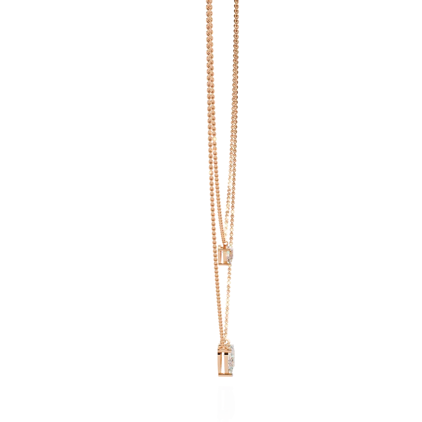 Eternal Two-Tone Pear Diamond Layered Necklace