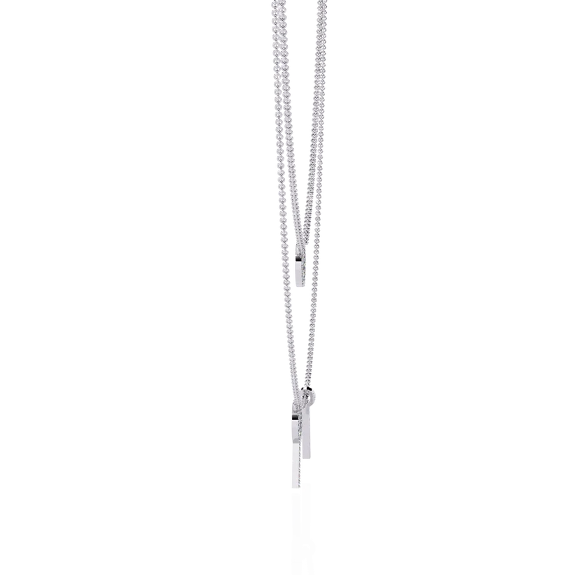 Celestial Double Circle Diamond Layered Necklace
