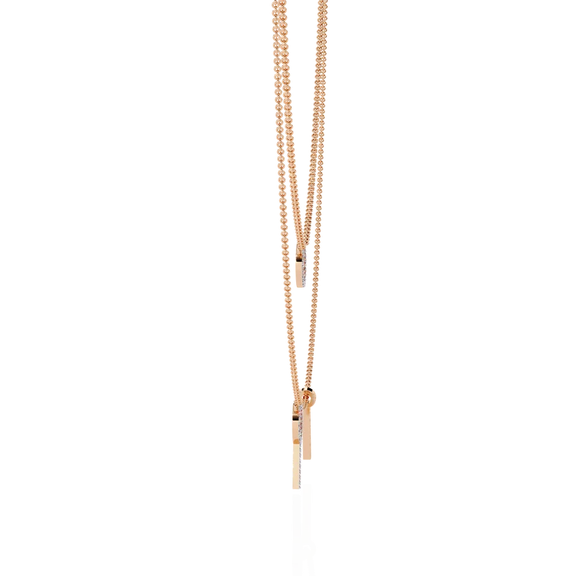 Celestial Double Circle Diamond Layered Necklace