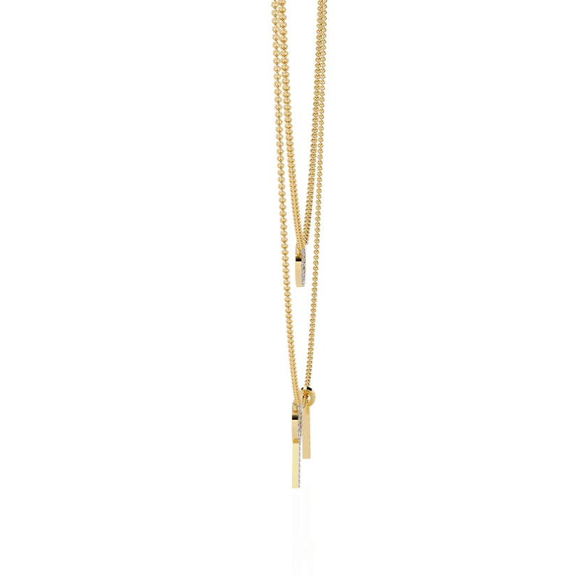 Celestial Double Circle Diamond Layered Necklace