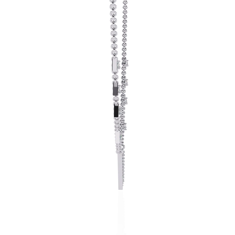Celestial V-Point Diamond Triangle Necklace