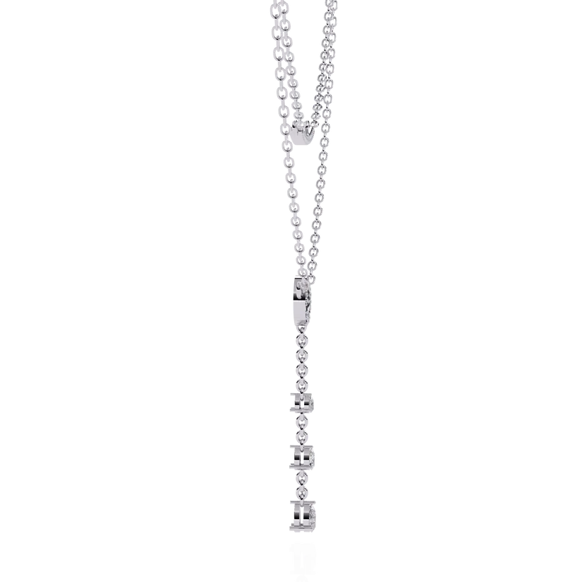 Celestial Double-Layer Diamond Lariat Necklace