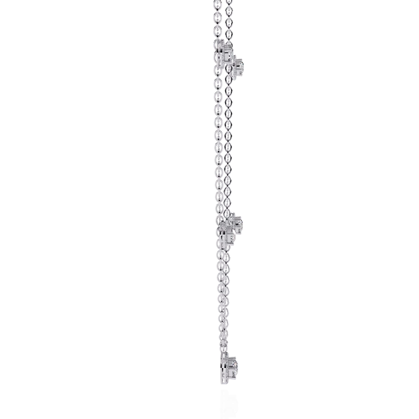 Celestial Halo Diamond Station Necklace