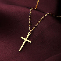 Fede — Yellow Gold Cross Pendant Necklace