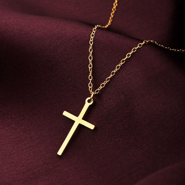 Fede — Yellow Gold Cross Pendant Necklace