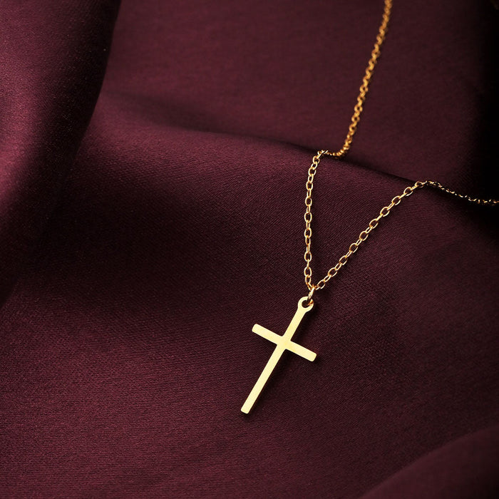 Fede — Yellow Gold Cross Pendant Necklace