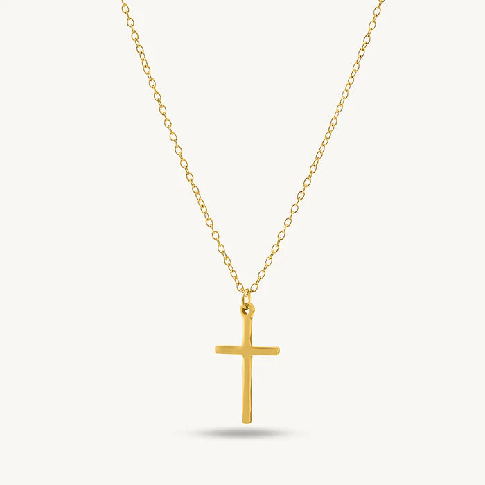 Fede — Yellow Gold Cross Pendant Necklace