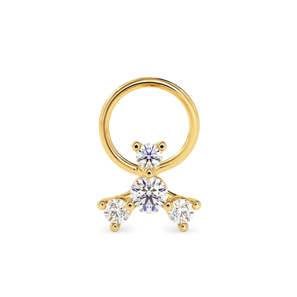 Celestial Trio Diamond Nose Pin