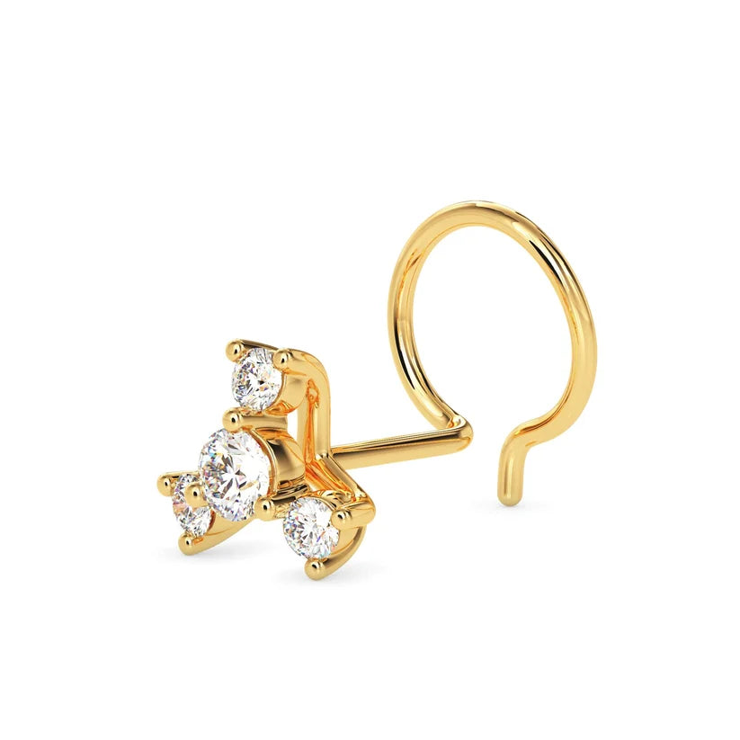 Celestial Trio Diamond Nose Pin