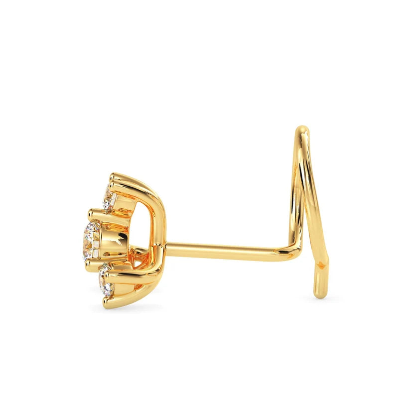 Celestial Trio Diamond Nose Pin
