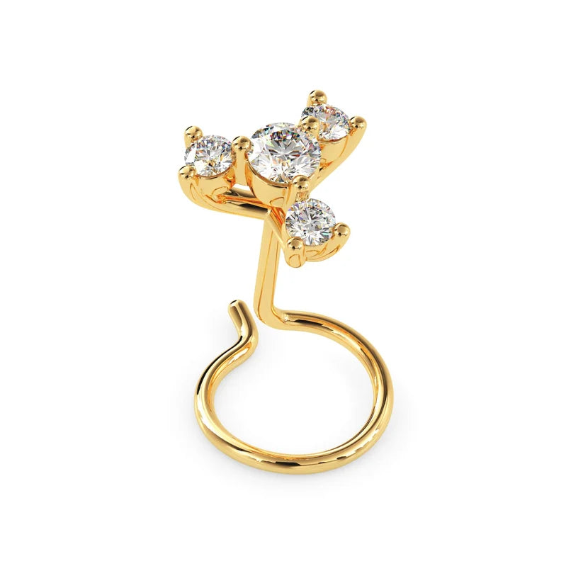 Celestial Trio Diamond Nose Pin