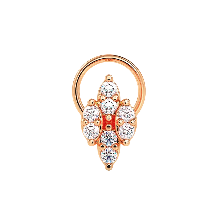 Celestial Floral Diamond Nose Pin