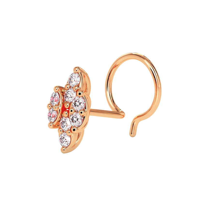 Celestial Floral Diamond Nose Pin
