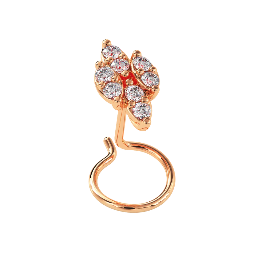 Celestial Floral Diamond Nose Pin