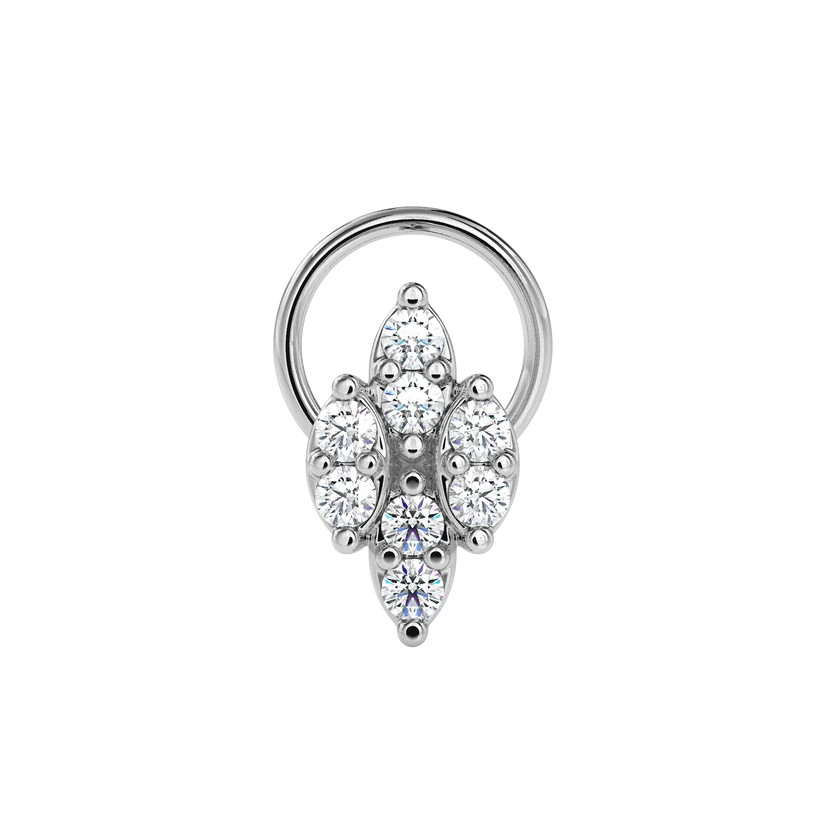 Celestial Floral Diamond Nose Pin