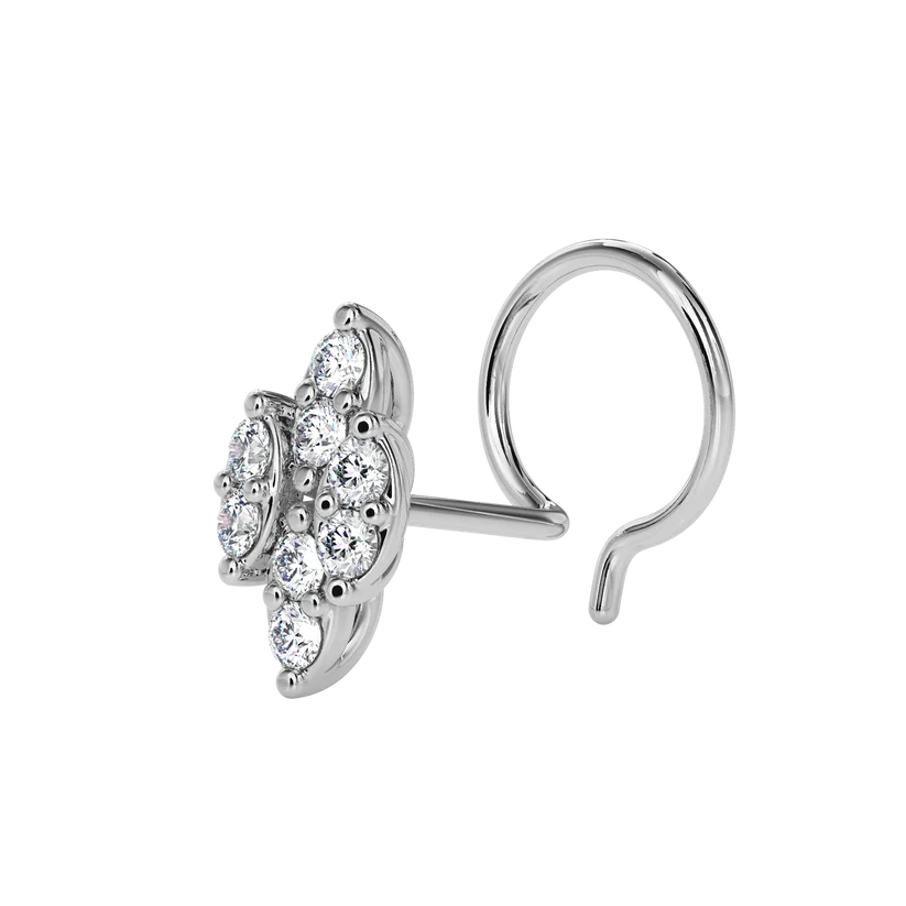 Celestial Floral Diamond Nose Pin