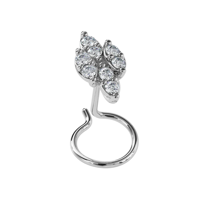 Celestial Floral Diamond Nose Pin